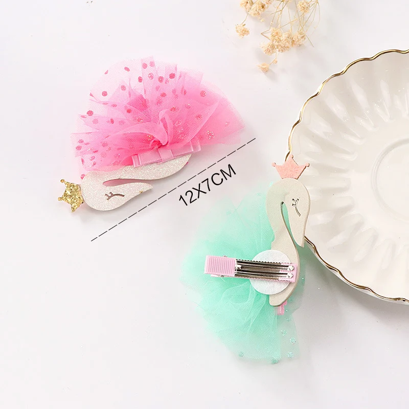 1 шт. заколки для волос с Фламинго лебедем головной убор девочек блестками Cygnus