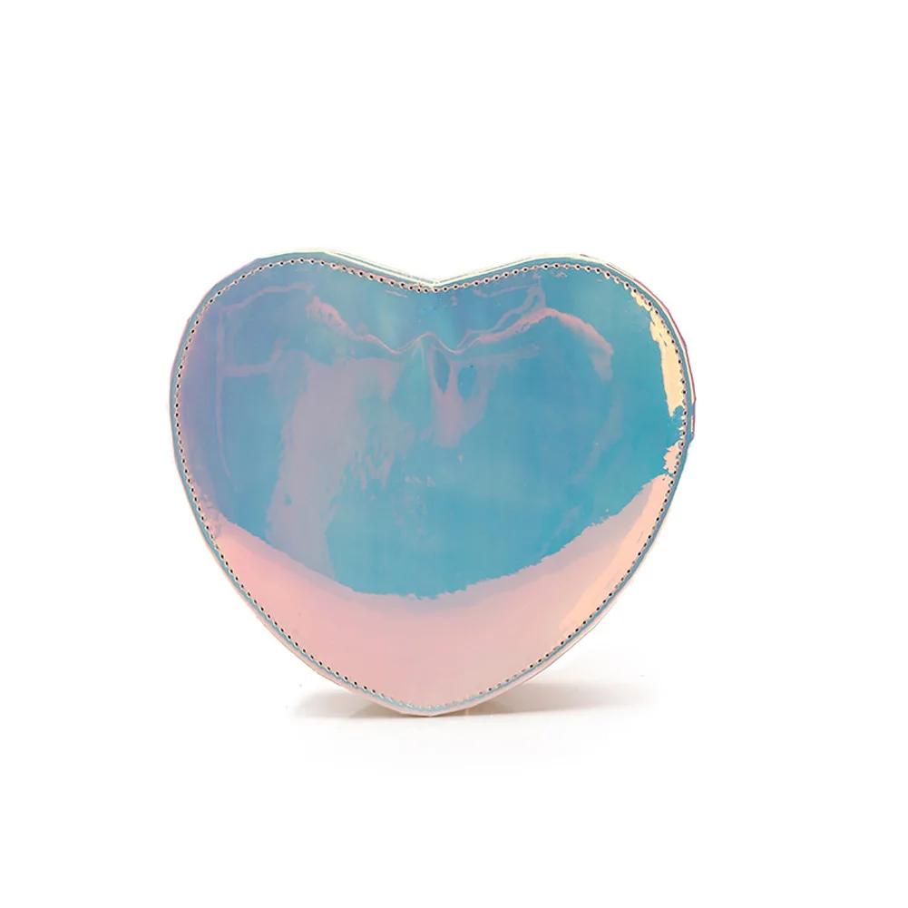 2018 Мода лазерная сумка женские розовые ярких цветов сумки любящее сердце форма