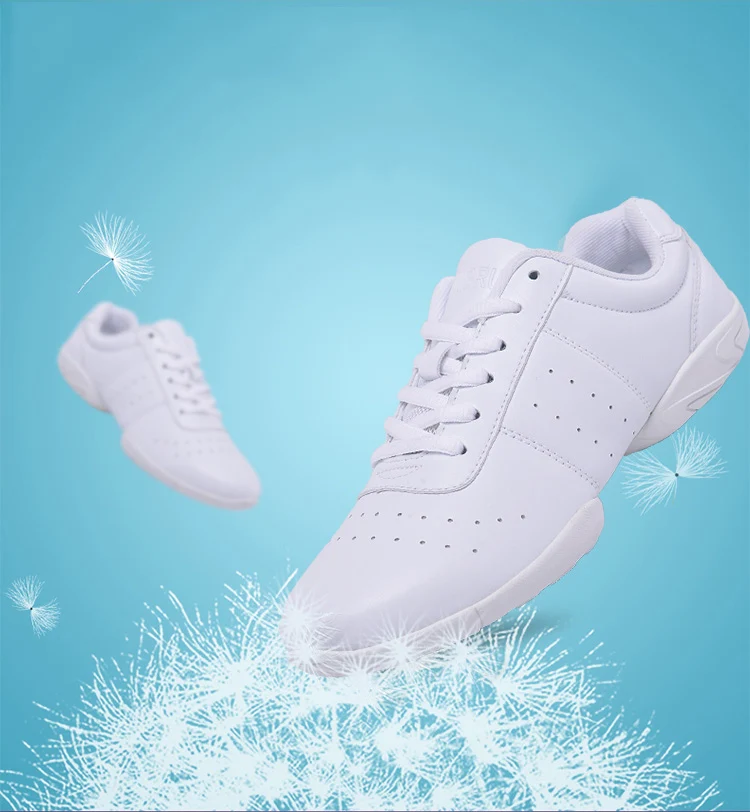 Взрослые Танцевальные Кроссовки для мужчин и женщин Белая обувь