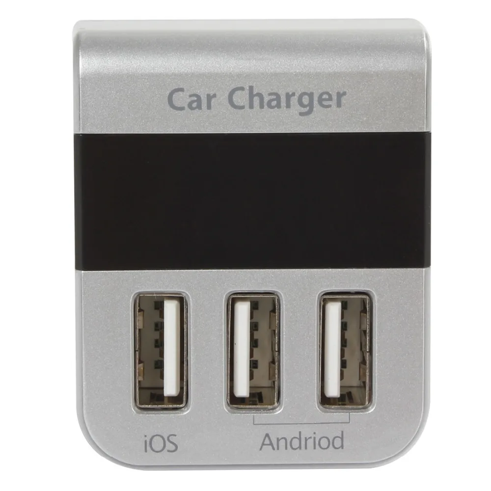 Трехместный Порты USB 5 В/3.1A Выход Автомобиля зарядки Смарт-СВЕТОДИОДНЫЙ Цифровой
