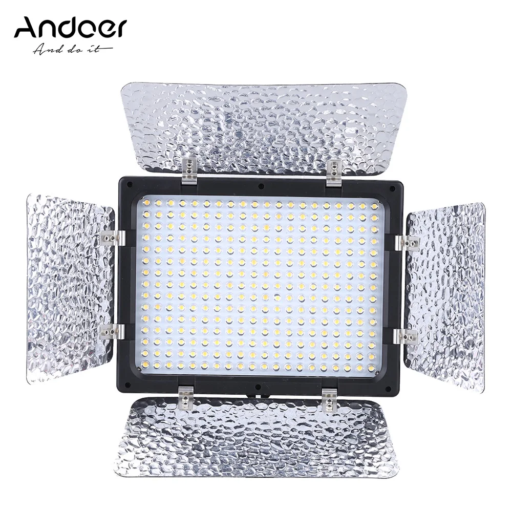 

Andoer осветительная панель для фотосъемки 300 светодиодов 6000K для Canon Nikon Pentax Sony Olympus Fujifilm DSLR Camera DV Camcorder