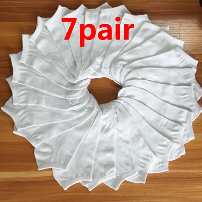 7pair white 5/7 пар, летние женские носки, короткие женские короткие носки, женские носки с закрытым носком, Meais Calcetines Mujer - Цвет: 7pair white