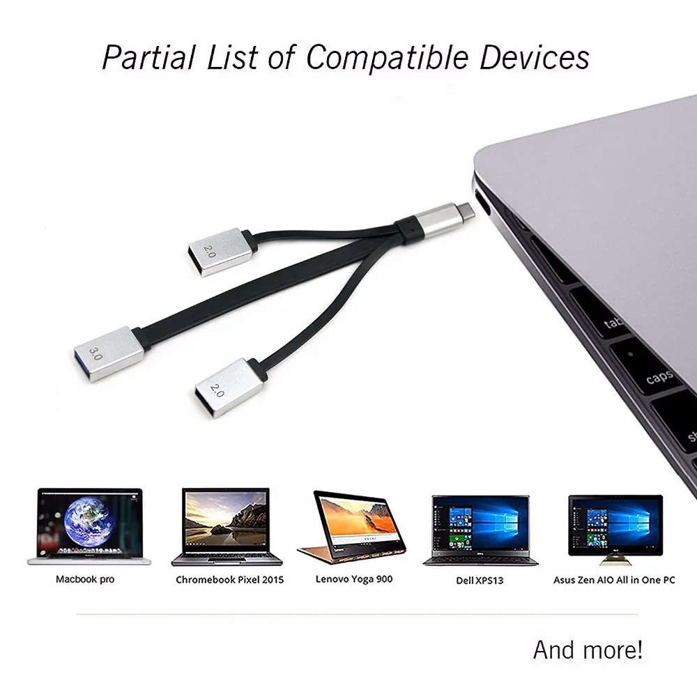 USB C Hub Leadzoe Type к 3 0 адаптер концентратор для MacBook Pro Google Pixel Galaxy S8/S9 более USB-C
