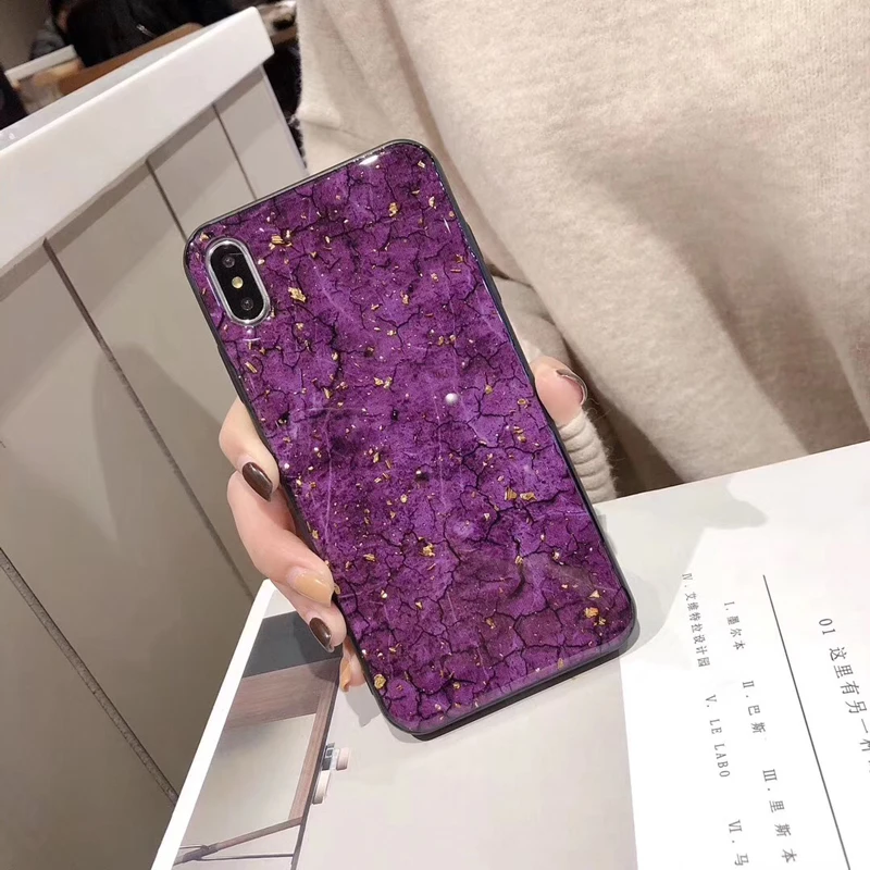 Блестящий чехол для телефона с золотой фольгой iphone XS Max XR X роскошный мягкий