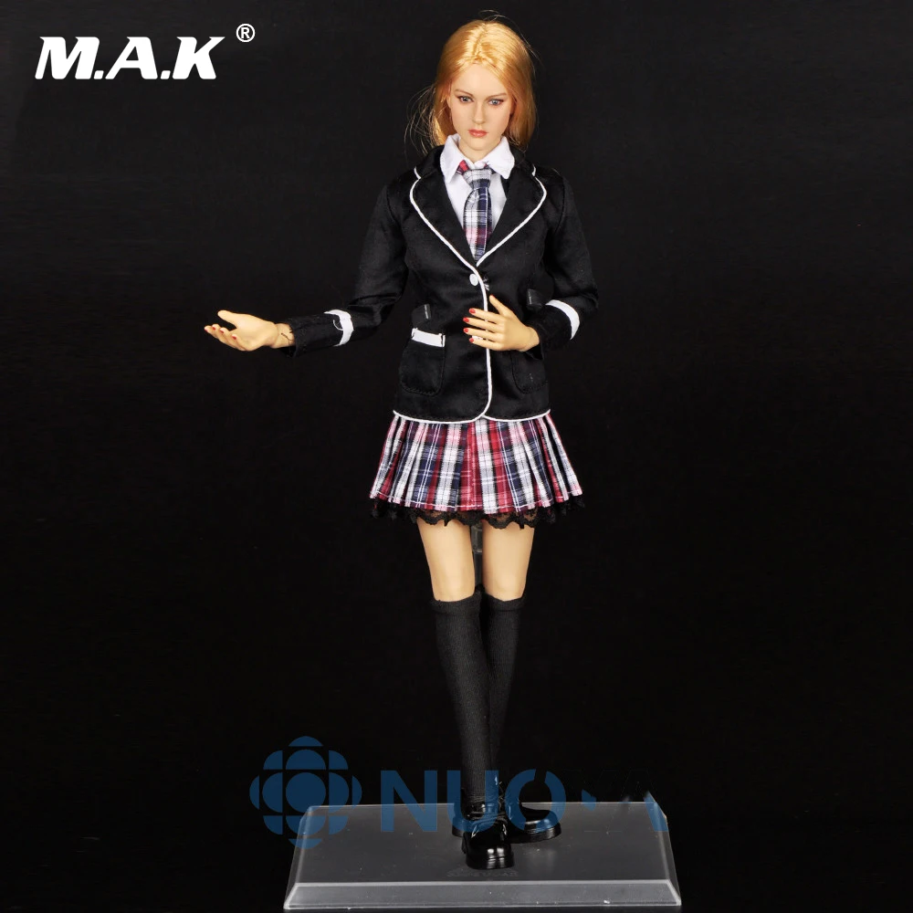 

DIY Doll Toys 1/6 Scale Beautiful Female School Girl Full Set,Head Sculpt+Body+Clothing Accessories For 12" Action Figure Doll