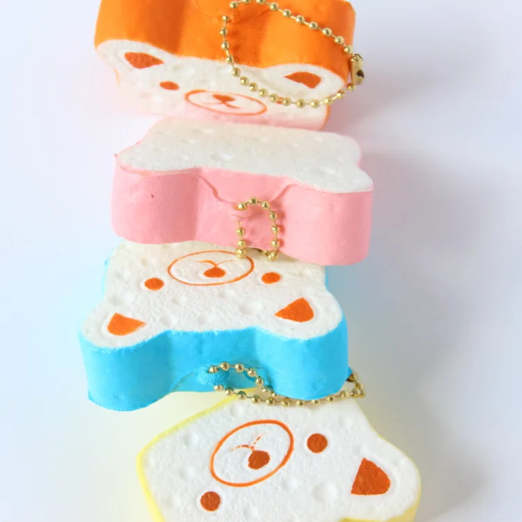 6 см kawaii мягкие мини Rilakkuma Тост булочка игрушки сотовый телефон кулон брелок милый squishies Хлеб