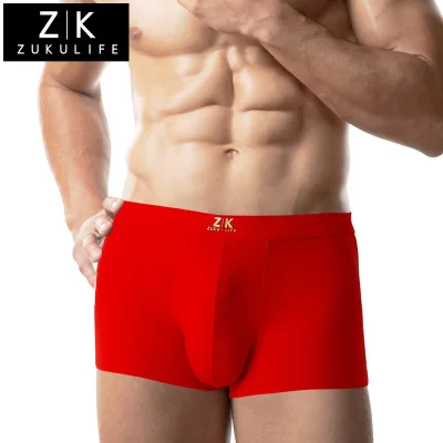 ZK2019 Мужское нижнее белье Модальные красные мужские боксеры из мягкого хлопка на