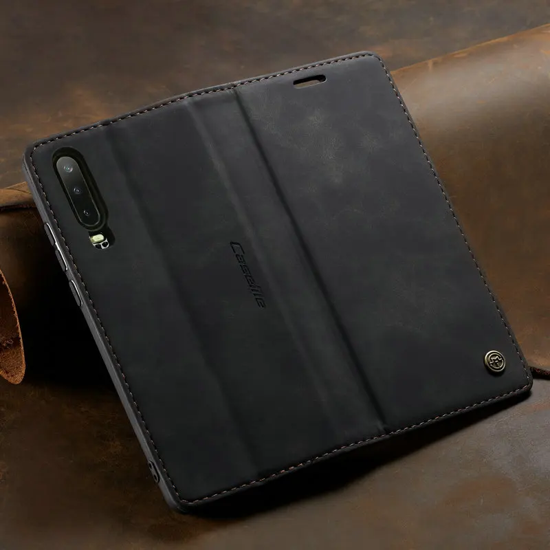 CaseMe Чехол-книжка для huawei mate 30, Магнитный чехол для huawei P30 lite P20 Pro P Smart, Роскошный Матовый кожаный чехол с отделением для карт