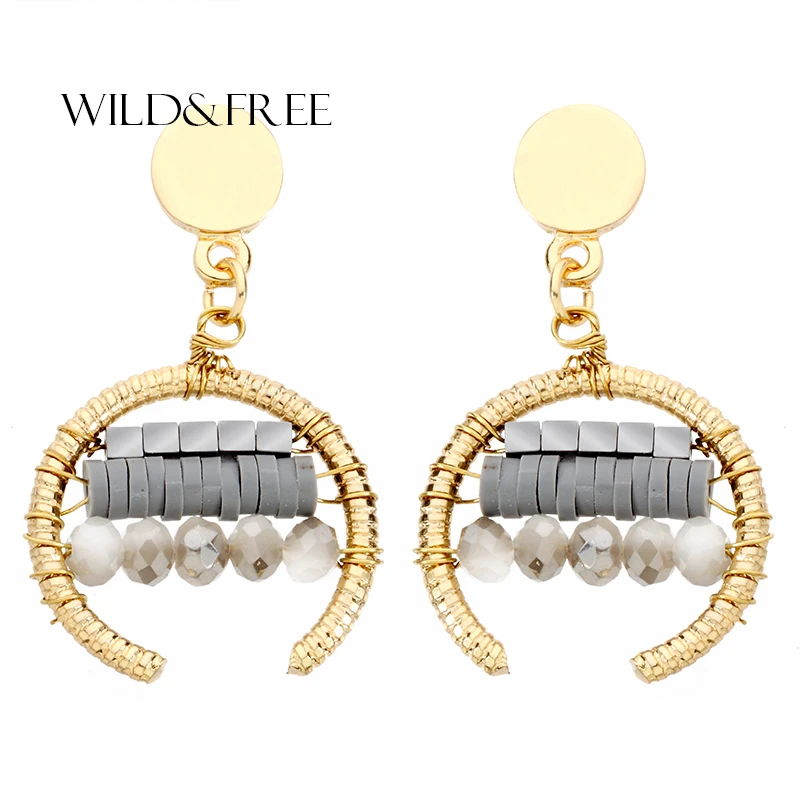 Wild &amp Free брендовые серьги-гвоздики с кристаллами Swarovski серьги со шпилькой для