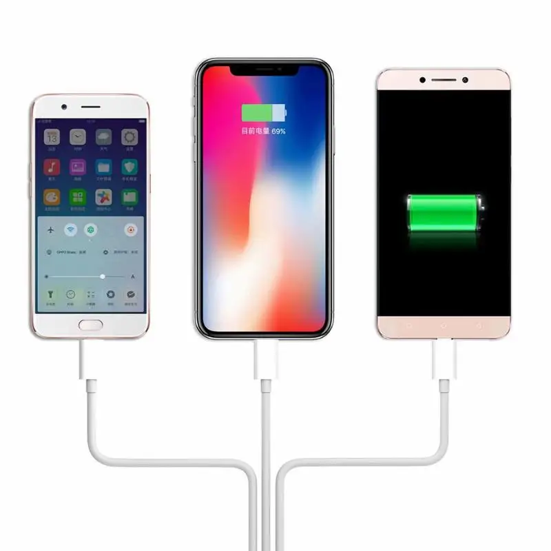 3 в 1 USB кабель Type C Micro 8 Pin для быстрой зарядки передачи данных провод шнур iPhone
