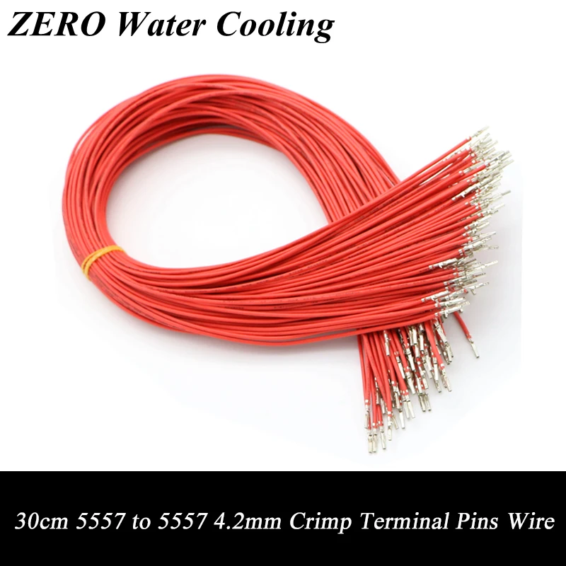 50 шт./лот 30 см красный цвет UL1007 18AWG ATX/EPS/PCI-E Женский обжимной клеммный контакт