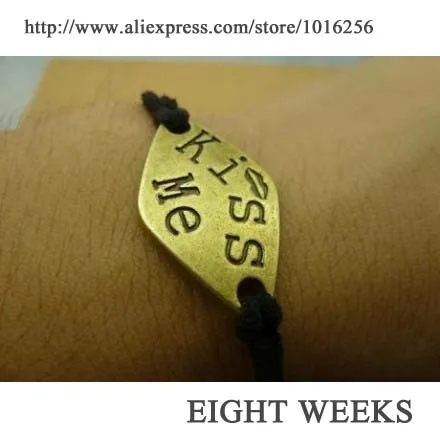 

Zinc alloy pendant jewelry accessories diy handmade material charms kiss me the diamond letter link