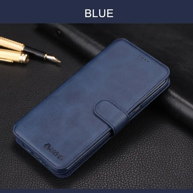 Синий Роскошный кожаный чехол-бумажник для Xiaomi Redmi Note 5 note5 Pro, держатель для карт, подставка, флип-чехол, Redmi Note 5, чехол, силиконовая задняя крышка - Цвет: Синий