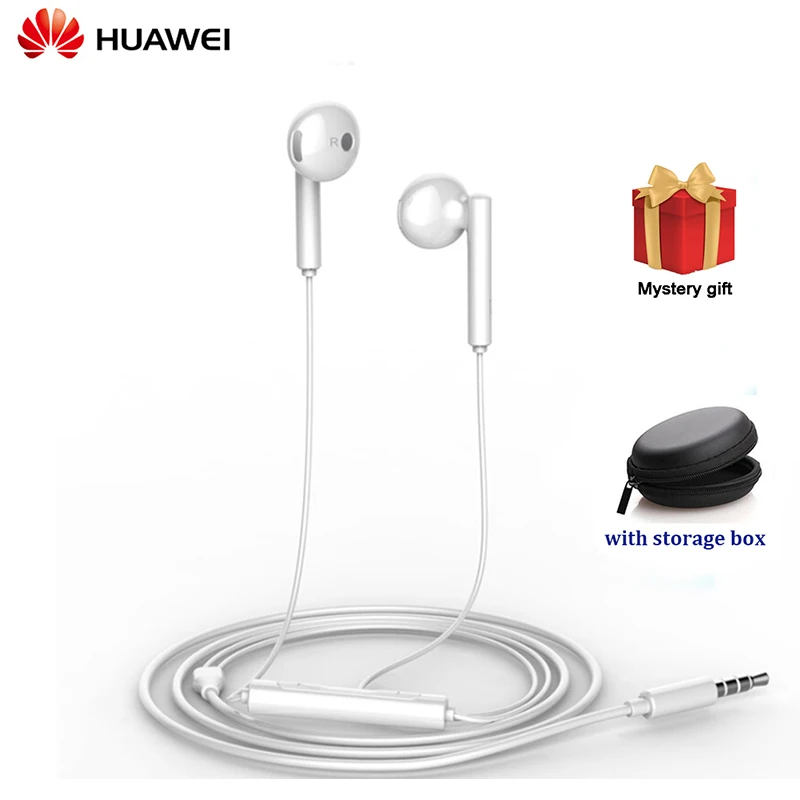 Оригинальные металлические наушники Huawei AM115 с микрофоном регулятор громкости