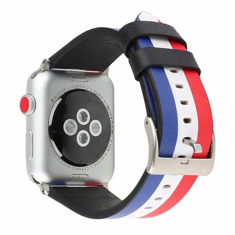 Ремешок из мягкой кожи для apple watch band 42 мм 44 и 4 40 браслет iwatch Series 3 2 1 38 мм|Ремешки