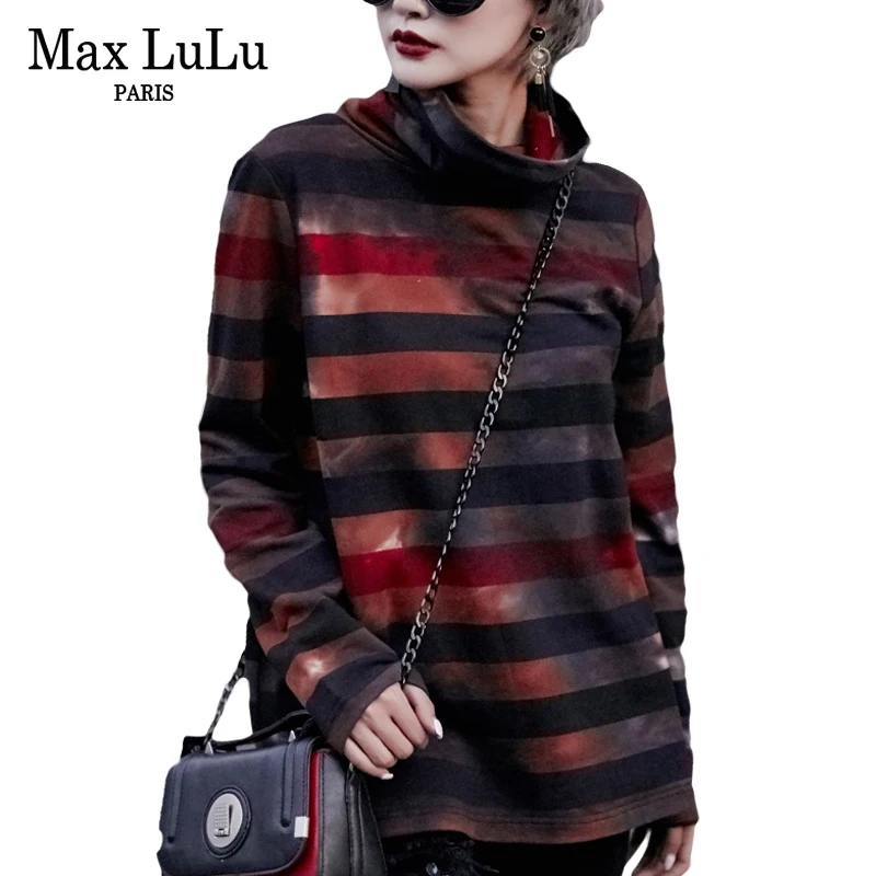 Max LuLu 2018 Роскошные корейские брендовые камуфляжные уличные женские футболки с