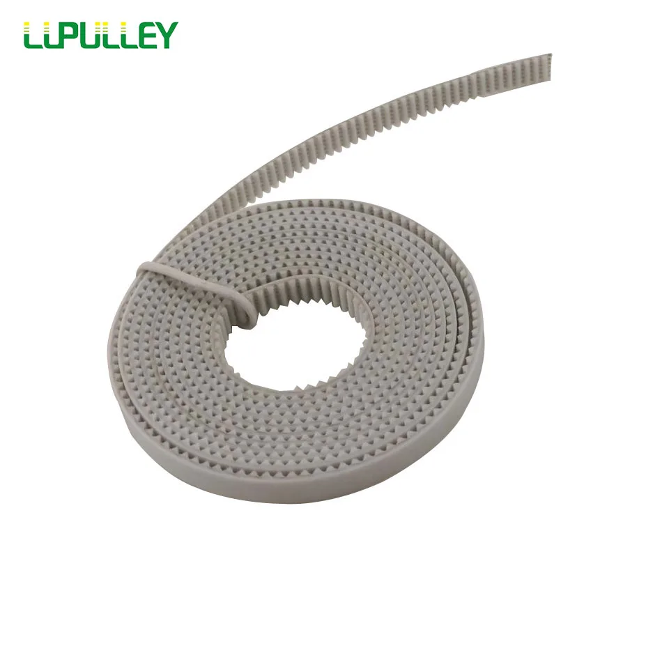 LUPULLEY S2M 6mm/10mm Open Timing Belt 1M/2M/3M/4M/5M/6M/7M/8M/9M/10M Pitch Length S2M 6mm Width White PU Open Timing Belt