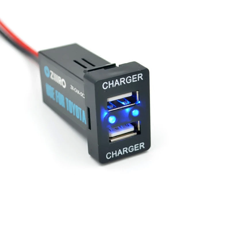 Автомобильный интерфейс с двумя USB разъемами для зарядки смартфонов TOYOTA Corolla Auris