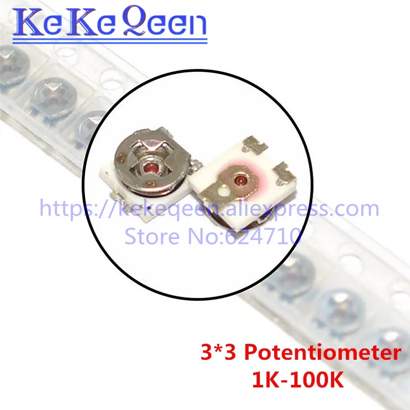2000 шт/катушка 3*3 100R/200R/500R/1 K/2 K/5 K/10 K/20 K/50 K/100 K 3X3 SMD Одноконтурный