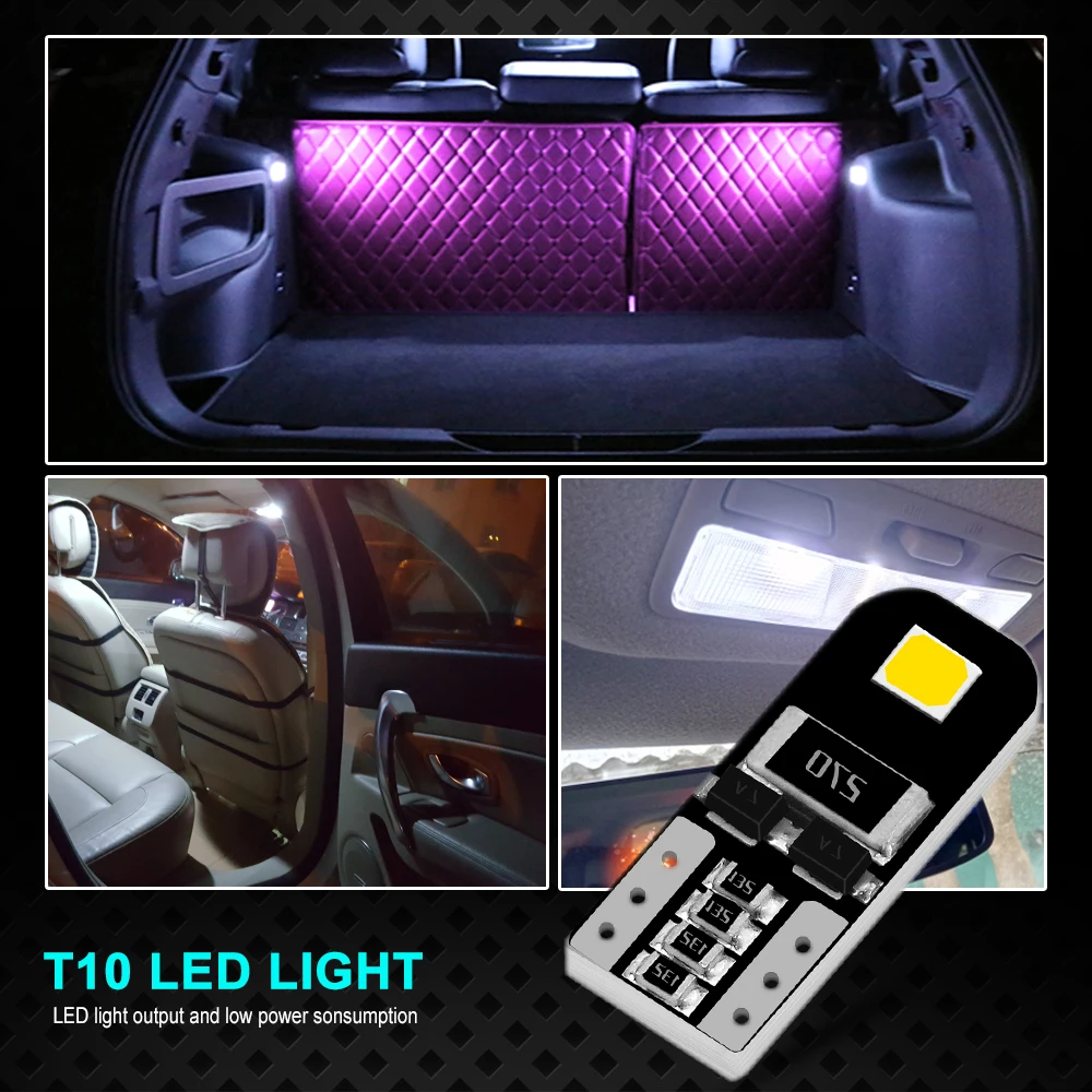 Светодиодсветодиодный лампа GEETANS 10X T10 W5W для салона автомобиля smd 5730 12 В 168 194 2825