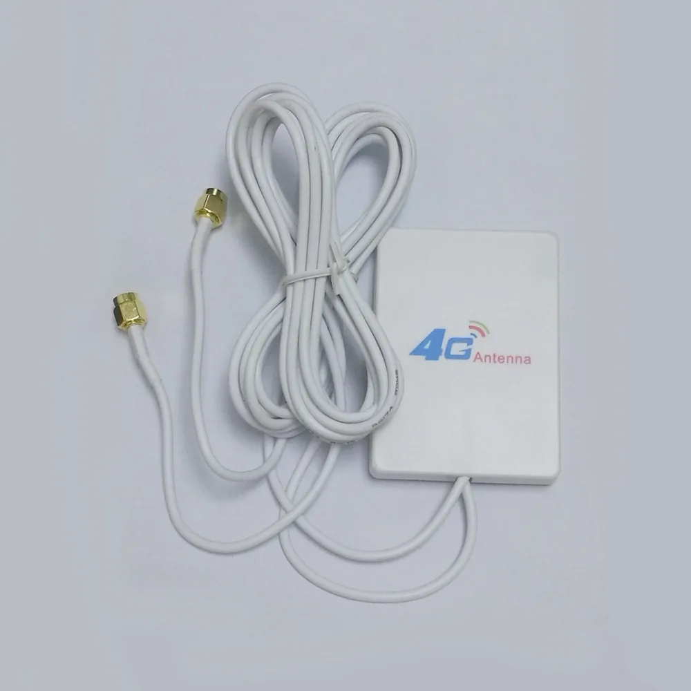 1 шт. 4G/3g LTE маленькая панельная антенна 10dbi 2x удлинительные кабели 3 метра TS9/CRC9/SMA Мужская антенна для Huawei ZTE модем