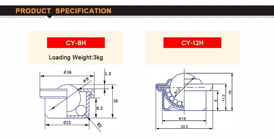 Шариковый блок 304 из нержавеющей стали CY-8H/CY-12H/CY-15H/CY-22H/CY-30H шарикоподшипник блок передачи подшипника конвейерные роликовые колеса