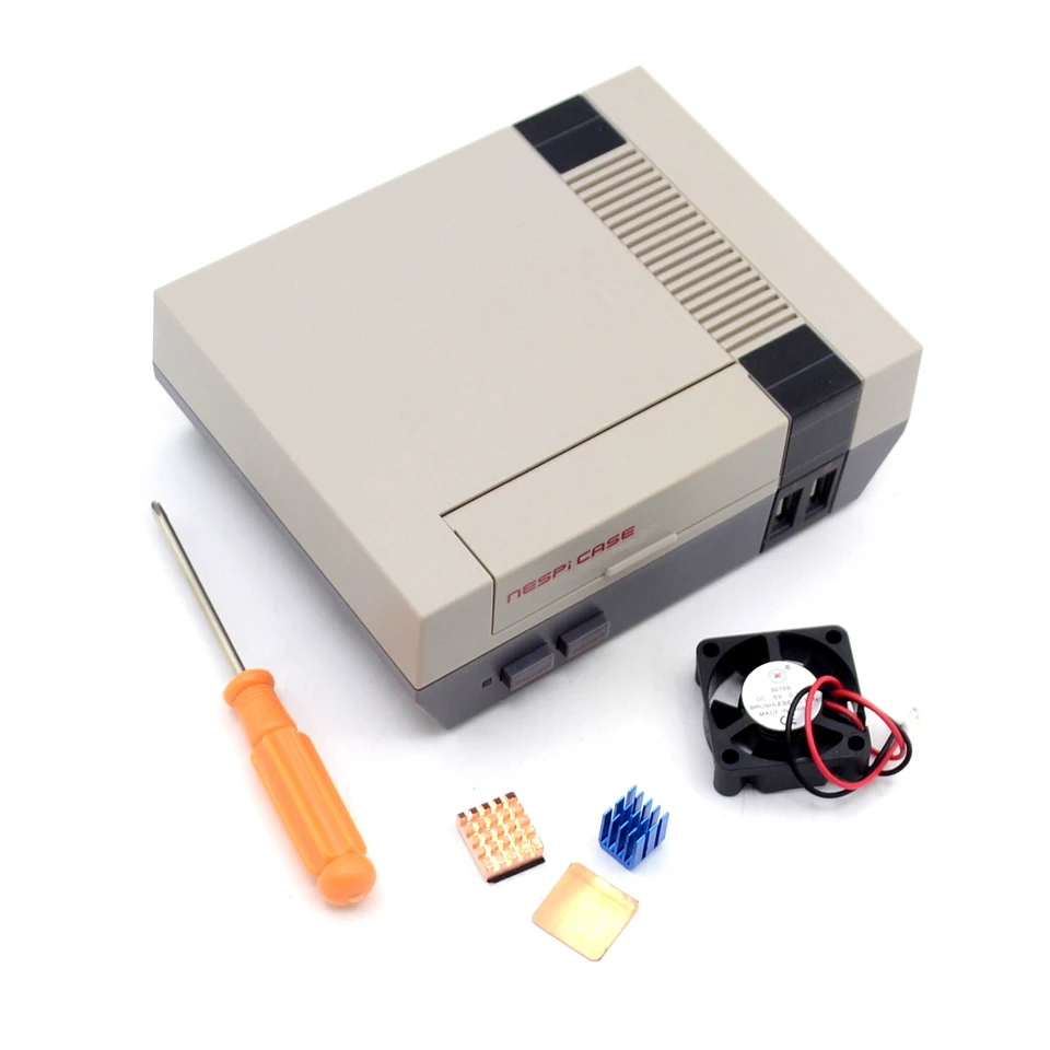 Чехол NESPI с картой Raspberry Pi 3 + 16 ГБ вентилятором 2 шт. геймпад SNES адаптер питания