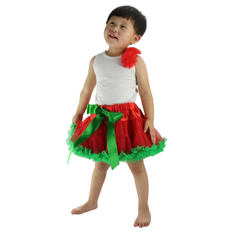 Юбка пачка с оборками для маленьких девочек Детские пышные шифоновые
