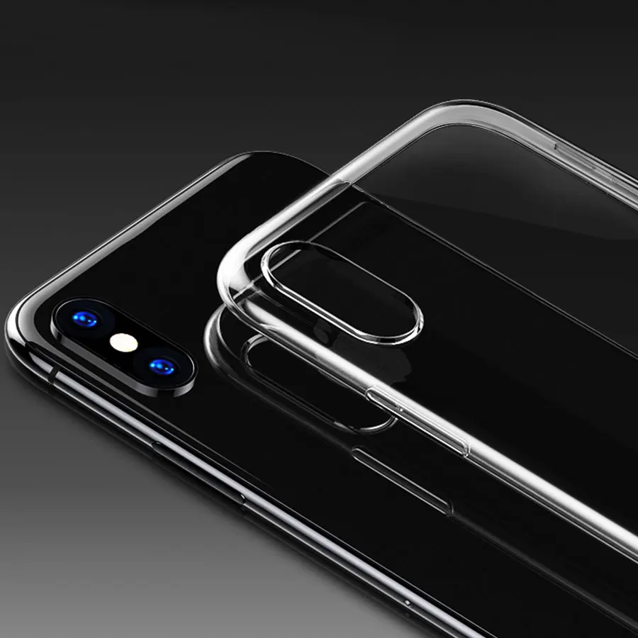 Фото Мягкий чехол из ТПУ для iPhone XR X XS Max прозрачный телефона 6 7 8 Plus 5 5S 6s SE Мобильные Мягкий чехол из ТПУ для iPhone XR X XS Max прозрачный телефона 6 7 8 Plus 5 5S 6s SE Мобильные