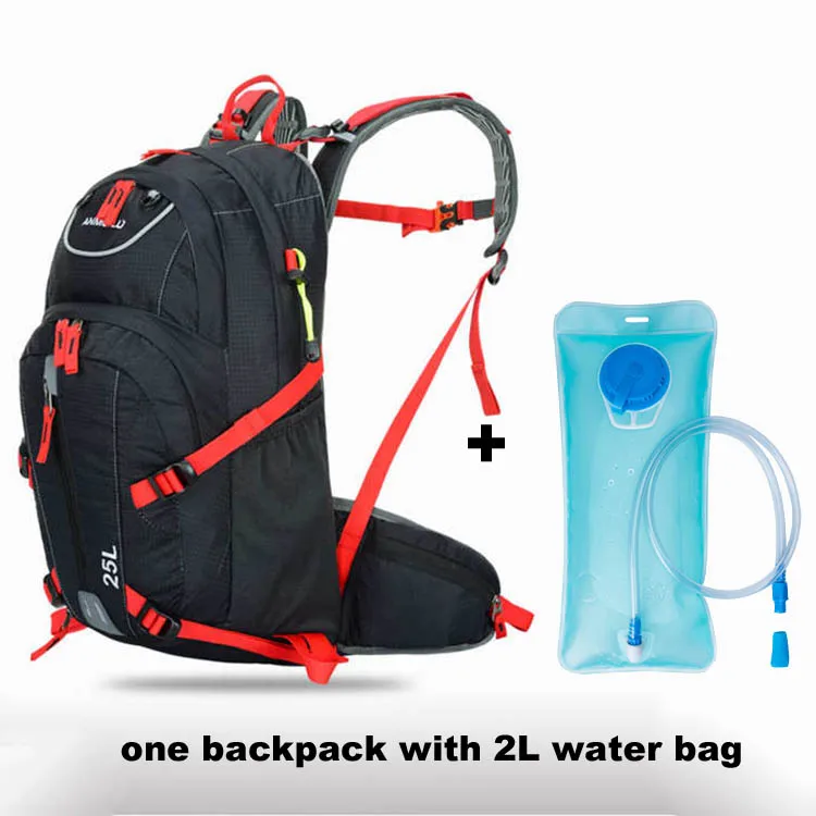 black and water bag 25л Водонепроницаемый велосипедный рюкзак с защитой от дождя, велосипедная сумка для MTB шоссейного велосипеда, альпинистские рюкзаки на открытом воздухе, без сумки для воды - Цвет: black and water bag