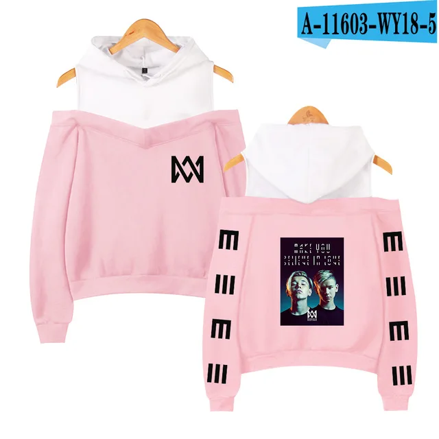 pink Marcus Martinus толстовки с открытыми плечами, свитшоты с солнечной системой, модные женские эксклюзивные Kpop сексуальные толстовки с капюшоном, толстовка в стиле хип-хоп, куртка - Цвет: pink