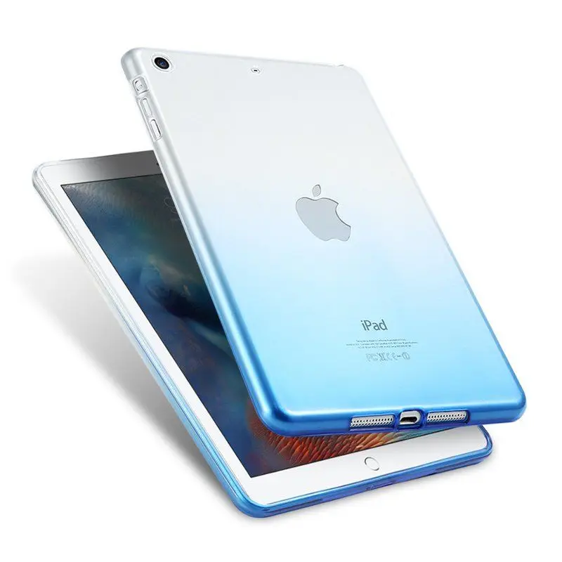 Для Ipad Mini 1 2 3 air Тонкий чехол конфеты прозрачный градиент ТПУ гель шок задняя