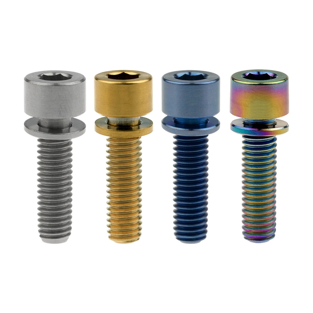 M5X18mm M5X20mm винты болты Ti Титан с шайбой для велосипеда части руля велосипеда