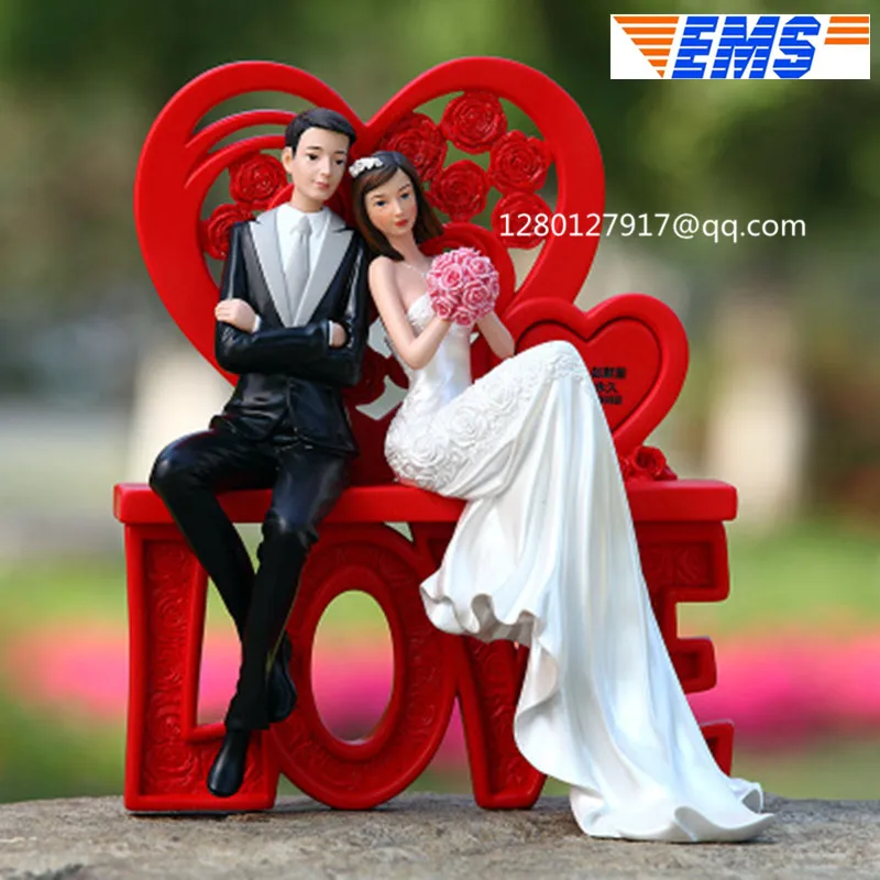 Love You Forever Creative Wedding Home Fashion Decoration Art Craft Resin Action Figure Collectible Model Toy Q194 | Игрушки и хобби