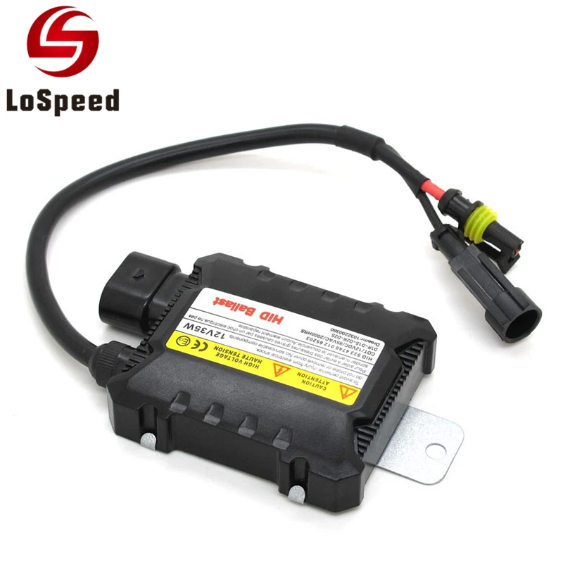 LoSPeed 2 шт./лот DC 12 В 35 Вт HID балластный контроллер ксеноновая лампа H1 H7 H11 H27. ..