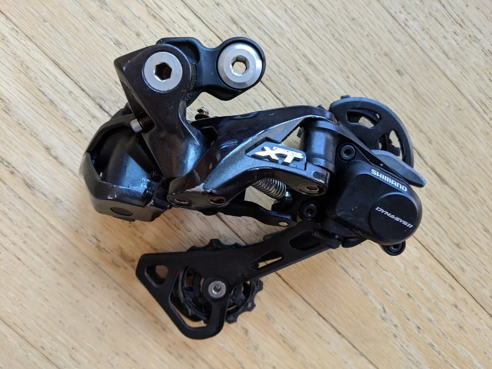 Оригинальный Shimano DEORE XT Di2 RD M8050 GS 11 скоростной теней плюс задний переключатель для
