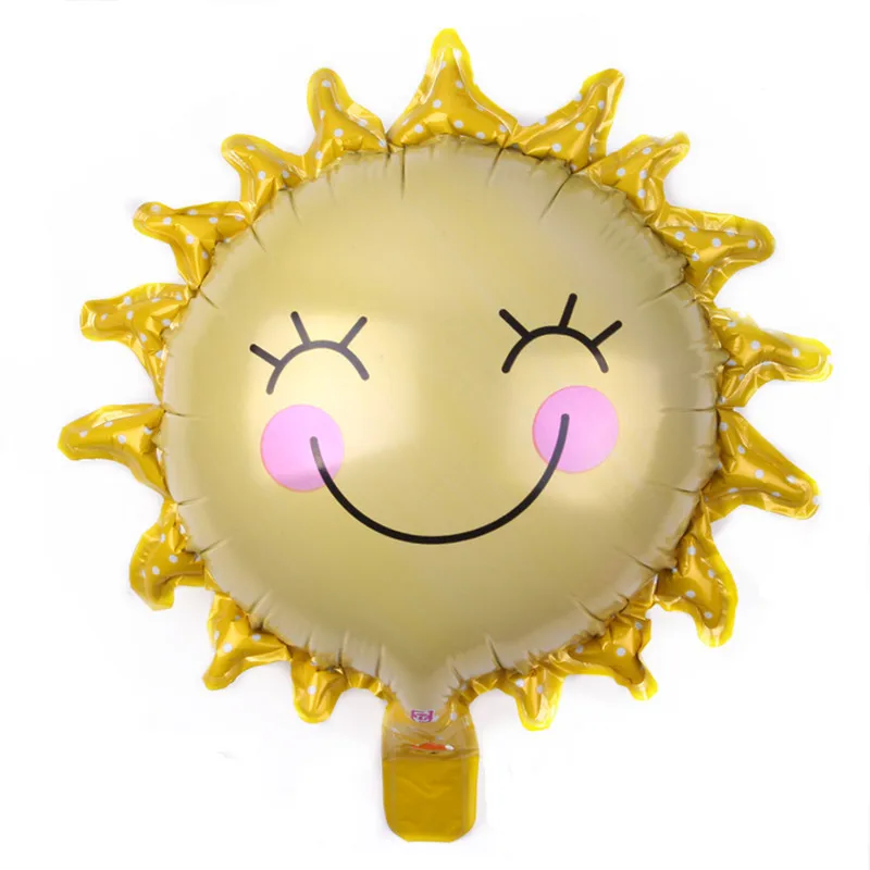 Mini Smile Sun Flower Balloons Wedding Happy Birthday Decoration Kids Glod Flowers Baloon Party DecorationS Anniversaire | Дом и сад