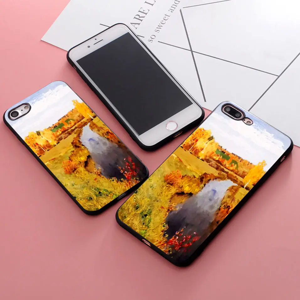 Защитный чехол Isaak Iliich Levitan золотой осенний Мягкий силиконовый для телефона iPhone X