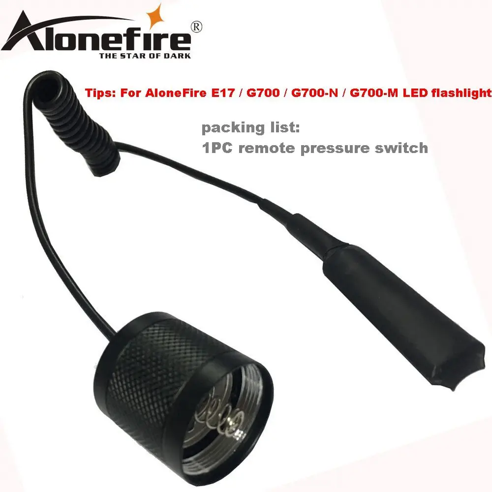 1PC remote switch AloneFire E17 зеленый светодиодный свет тактический фонарик регулируемый точечный прожектор факел Охота лампы с Давление переключатель - Испускаемый цвет: 1PC remote switch