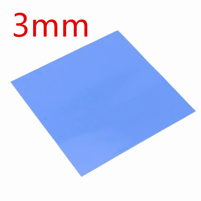 5PCS 3mm 5 шт./партия синий 100x100x0,5 мм 1 мм 1,5 мм 2 мм 2,5 мм 3 мм 4 мм 5 мм GPU IC Теплопроводящая силиконовая прокладка - Цвет лезвия: 5PCS 3mm