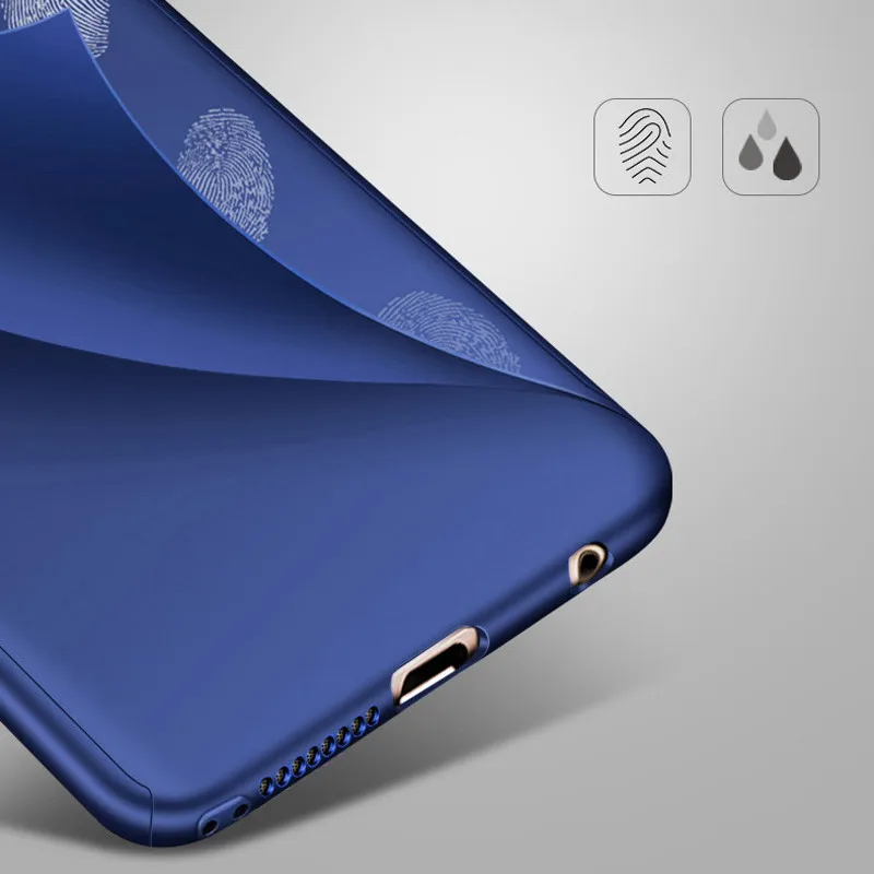 360 градусов полное покрытие чехол на Huawei Honor 7X 6X Роскошный Жесткий Пластиковый