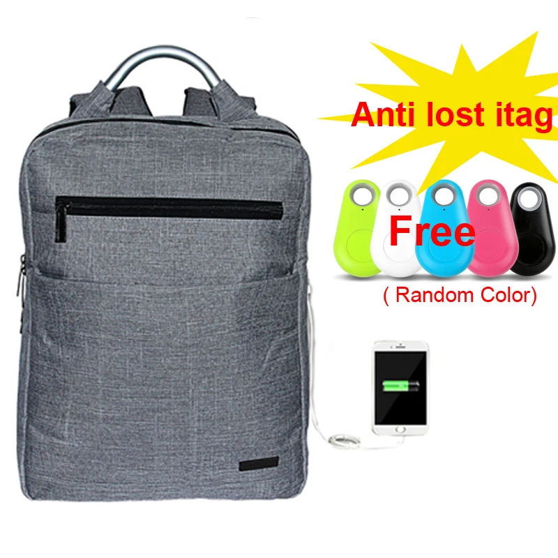 Нейлоновый мужской рюкзак для ноутбука дорожная сумка с usb портом зарядки