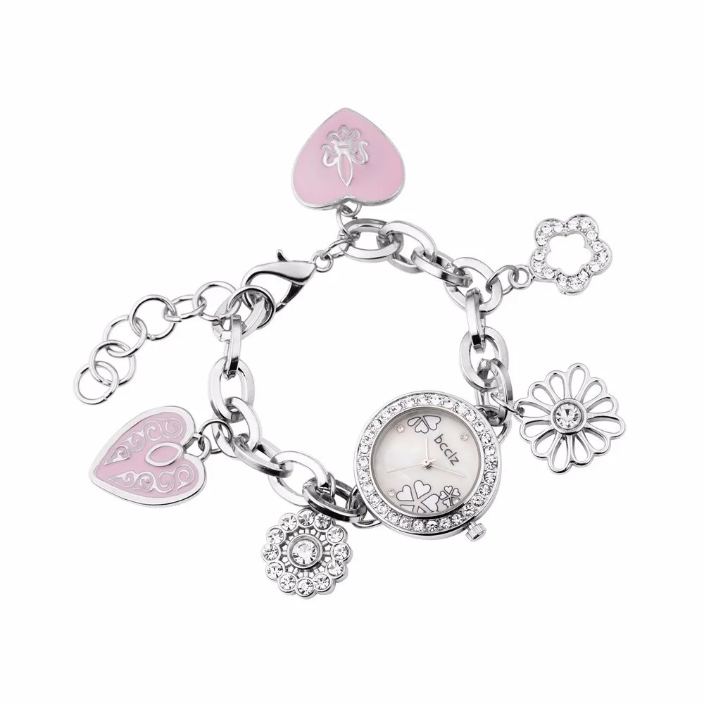 Горячая Распродажа женские часы со стразами и круглым циферблатом браслет с