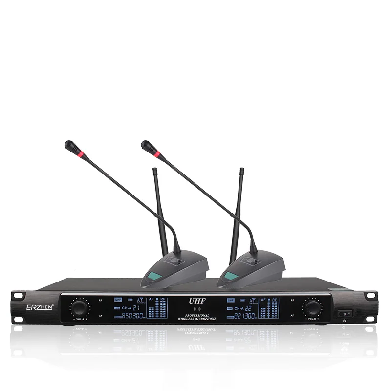 Беспроводной микрофон X-2600 профессиональный 2 канала UHF ручной для сцены караоке