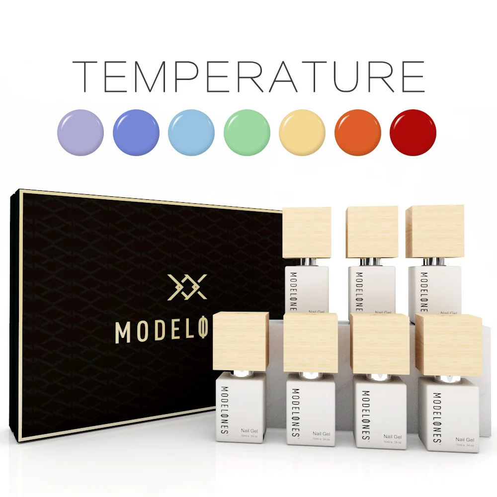 Modelones 7 шт/лот температурная серия УФ гель для ногтей набор 10 мл белая бутылка