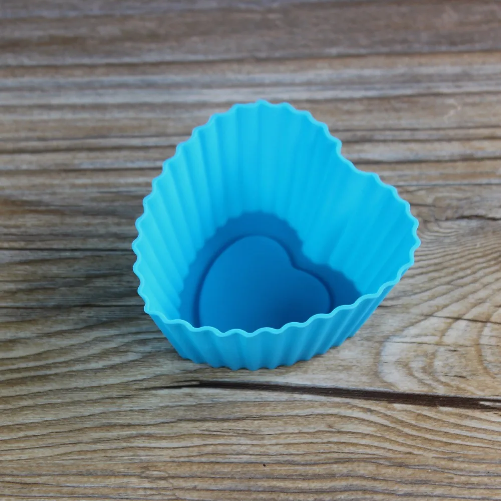 12 шт./набор силиконовые формы в форме сердца для Маффин кекса|cup cake liners|silicone muffincake