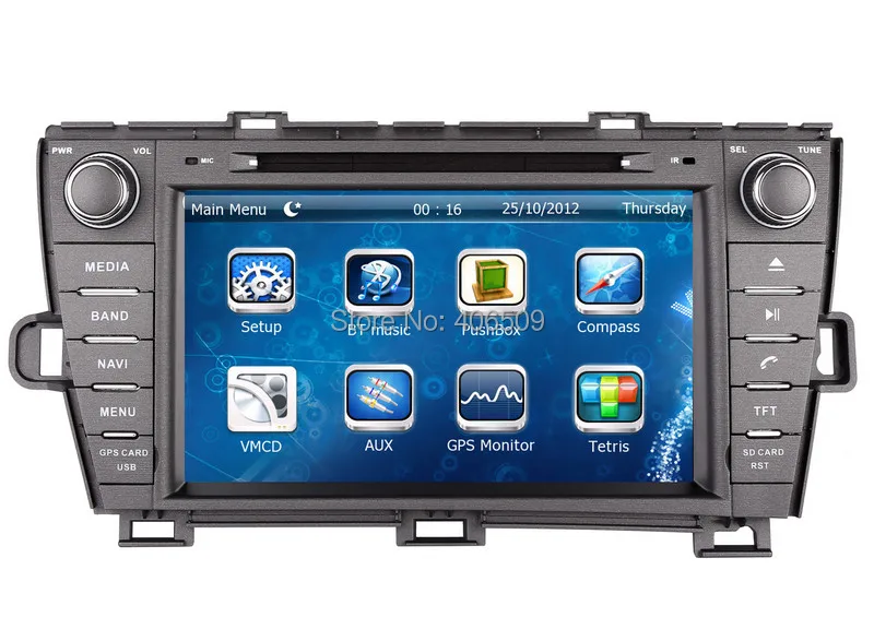 2Din головное устройство автомобиля DVD плеер для Toyota Prius 2009 2010 2011 2012 2013 с gps навигации