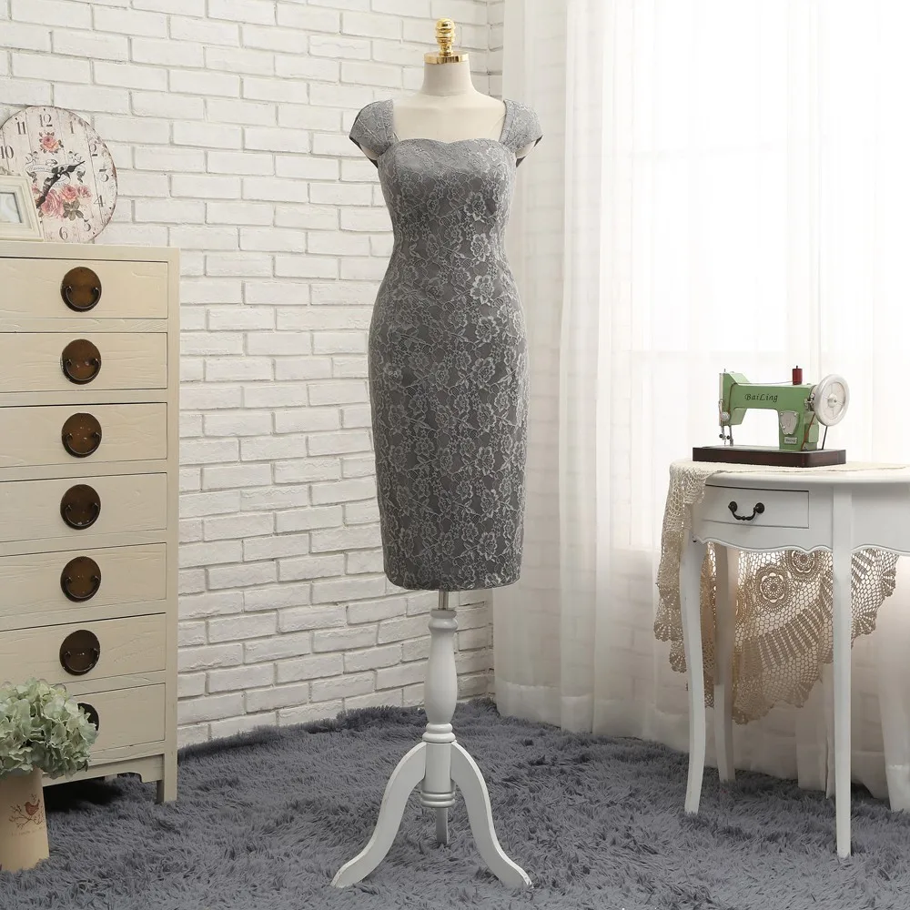 Платье для матери невесты платье футляр с рукавами крылышками серая шифоновая