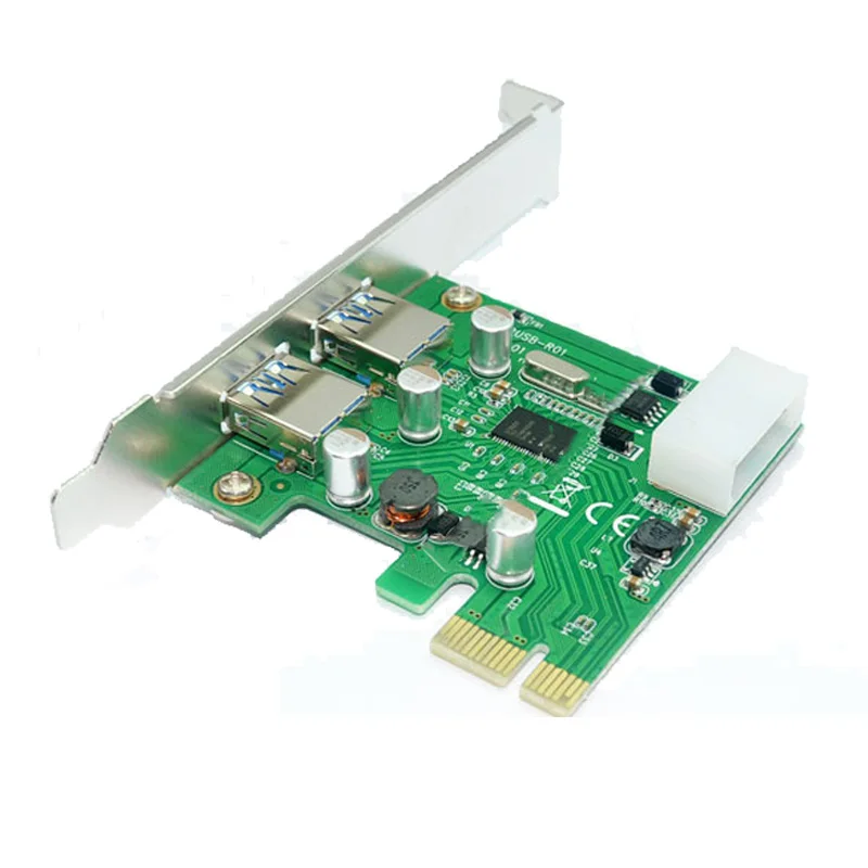 En-Labs 2 порта PCIE PCI-e к USB 3 0 Расширительная карта usb-хаб контроллер экспресс-адаптер
