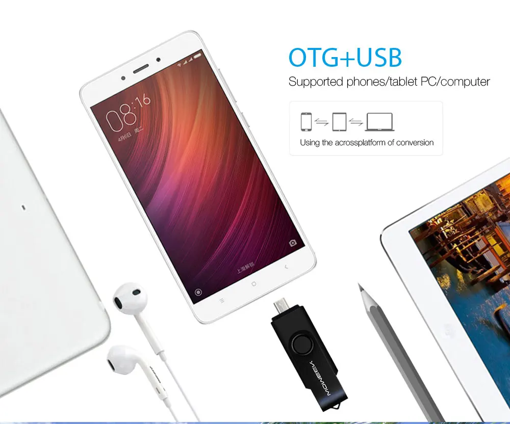 Moweek USB флэш-накопитель 32gb usb 2,0 флеш-накопитель 16 Гб 64 Гб 128 ГБ с поддержкой технологии otg флеш-накопитель 4 ГБ 8 ГБ cle usb флеш-накопитель USB ключевой программист oem изготовленный на заказ логотип